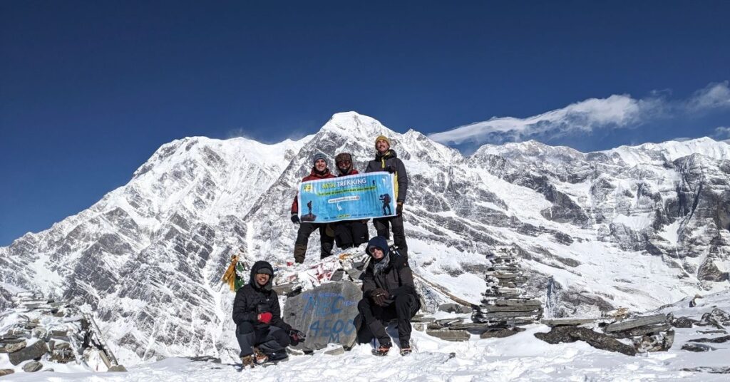 Group reached top of the Mardi Himal Trek